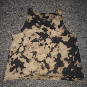 DIY bleached tie-dyed tank top